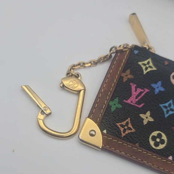 Louis Vuitton Multicolor Mono Pochette Cles Wallet Coin Purse (VERY GOOD)COA✨️ - Picture 10 of 14